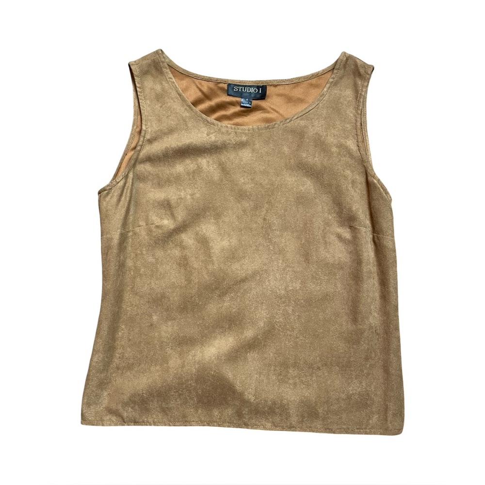 90s / Y2K Suede Top Sz 8